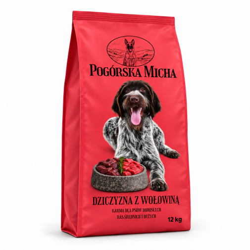 Czerwona karma dla psów POGÓRSKA MICHA.png
